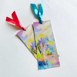 Bookmark Echoes of Birdsong | Floral Abstract Bookmark