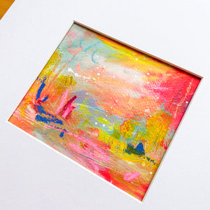 Bright Moments VI Colour Studies | Floral Abstract on Watercolour Paper