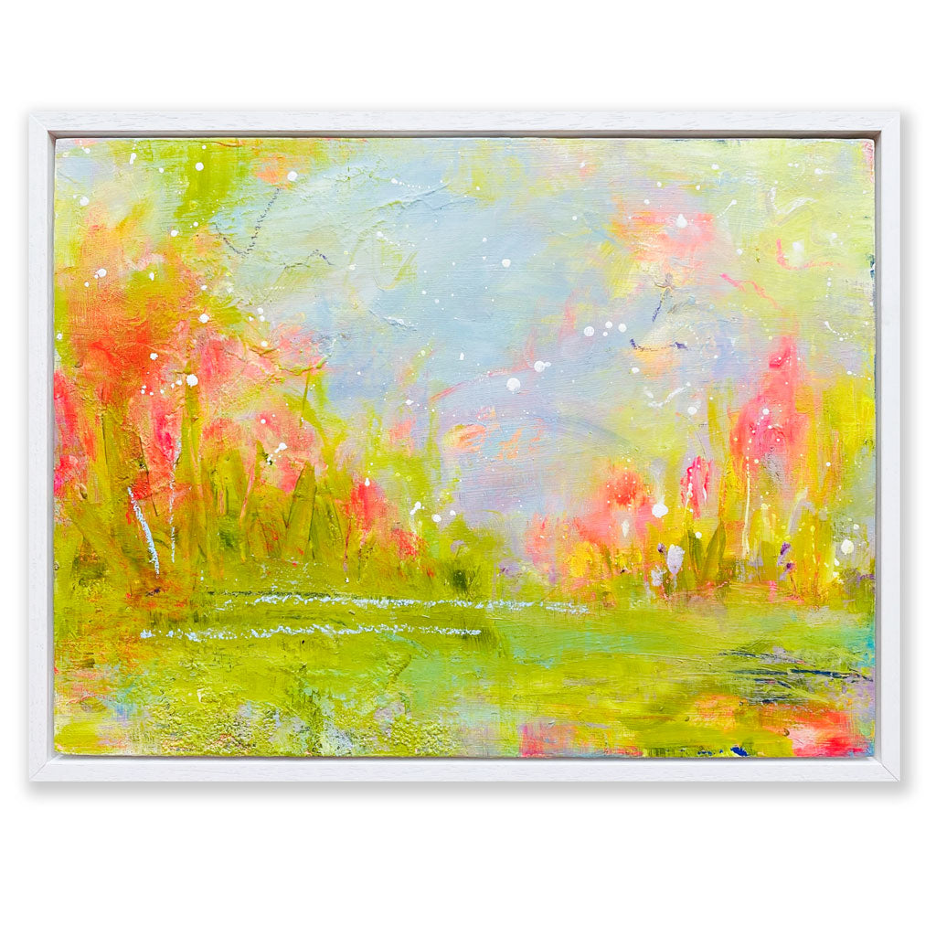 By My Side Tulip Fields | Framed painting on Cradled Board