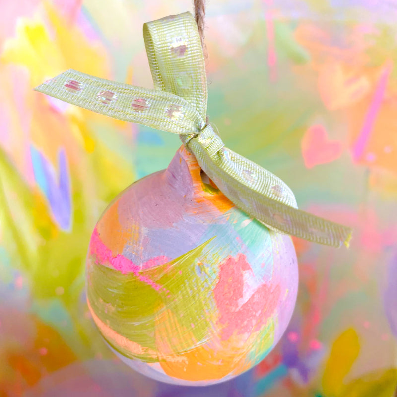 Sugar and Spice Hand Painted Ceramic Bauble