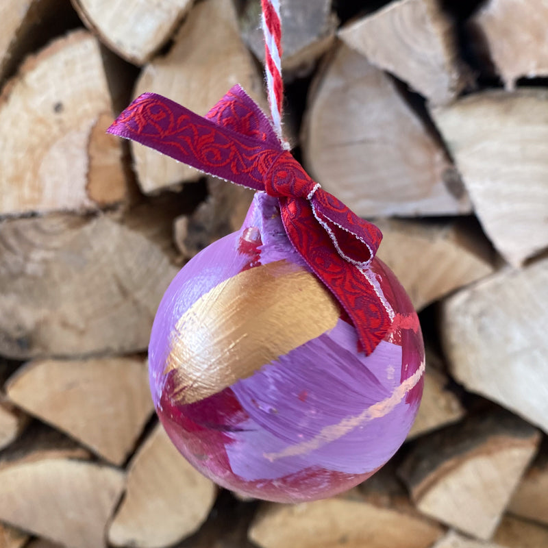 Turkish Delight Hand Painted Ceramic Bauble