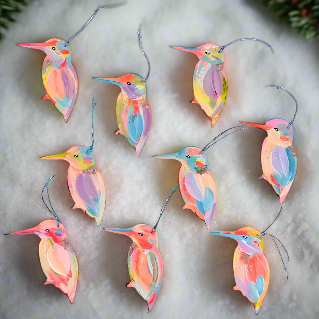 Rainbow Kingfisher Tree Ornament