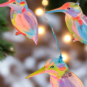 Rainbow Kingfisher Tree Ornament