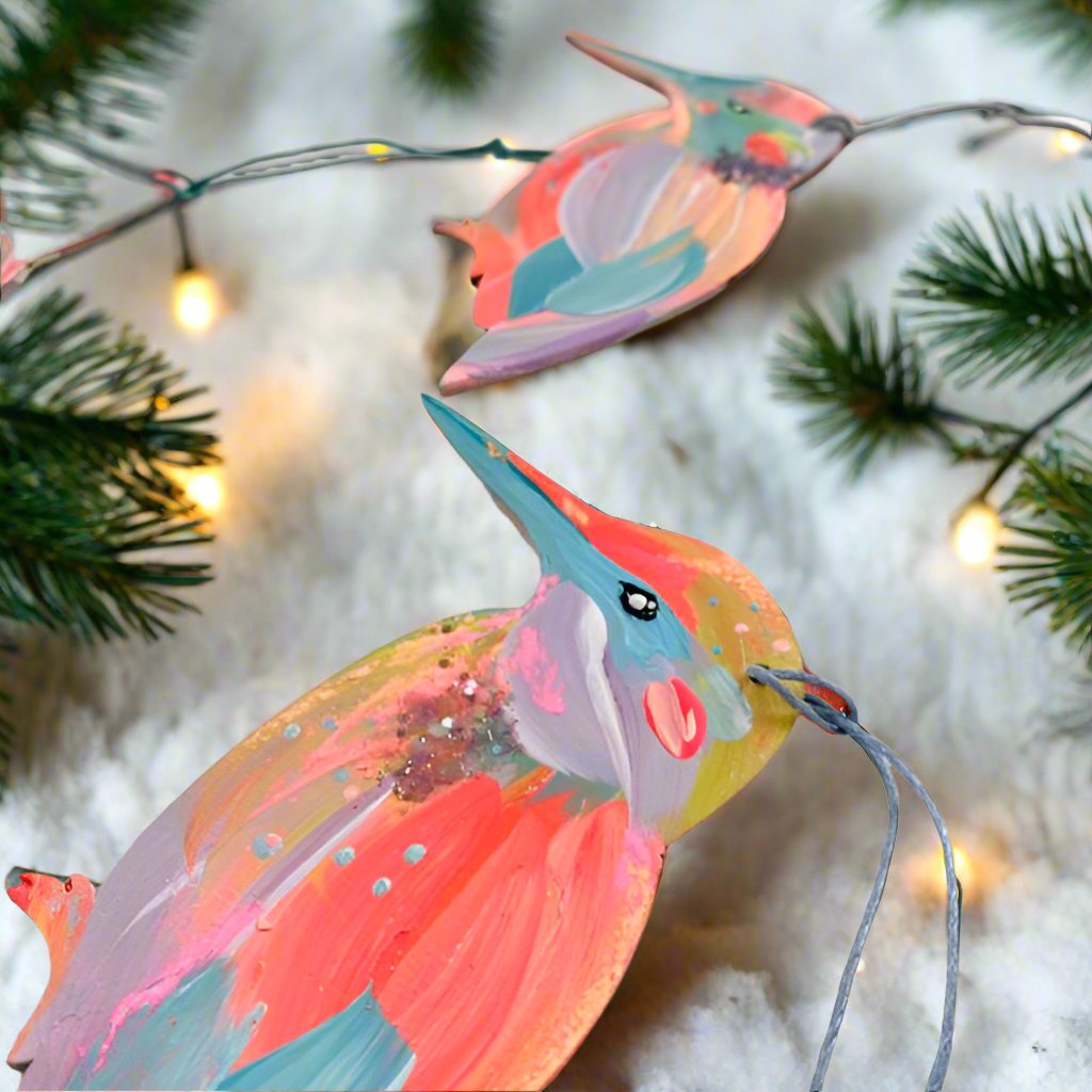 Rainbow Kingfisher Tree Ornament