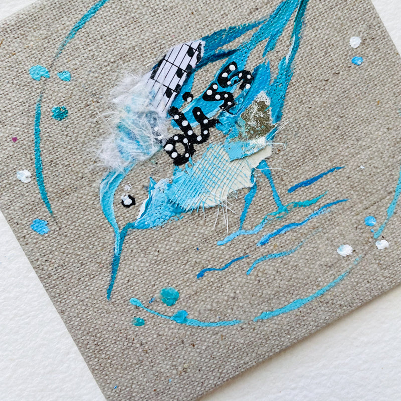 Mini Bird Painting on Easel Sandpiper Bliss