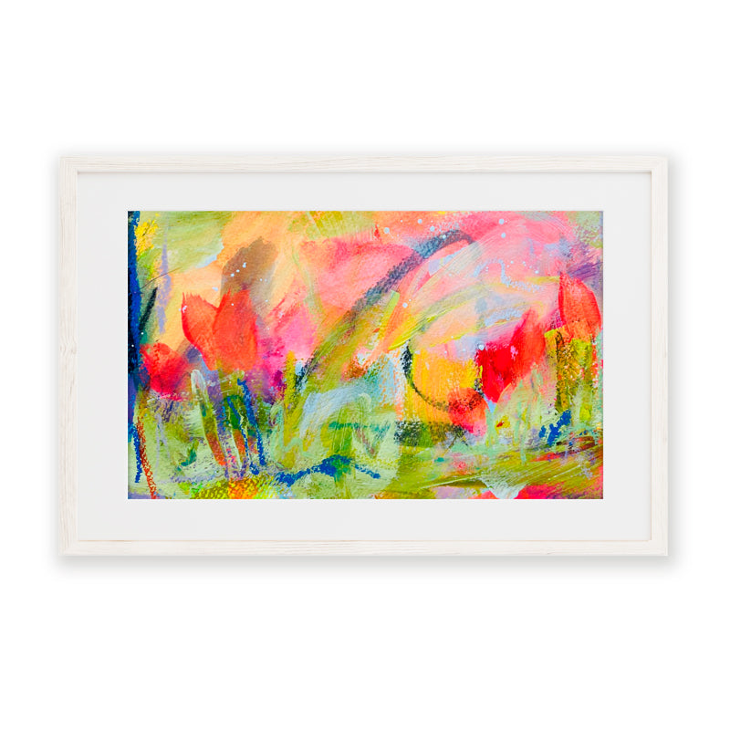 Spring Blooms III | Floral Abstract on Watercolour Paper