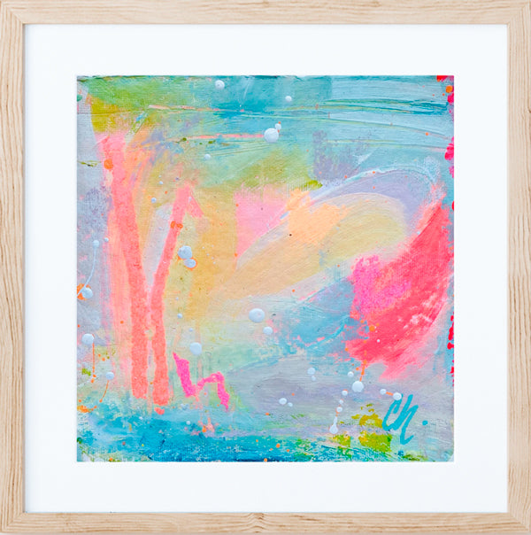 Pink Gin Crush with Sour Watermelon | Abstract Painting on Paper