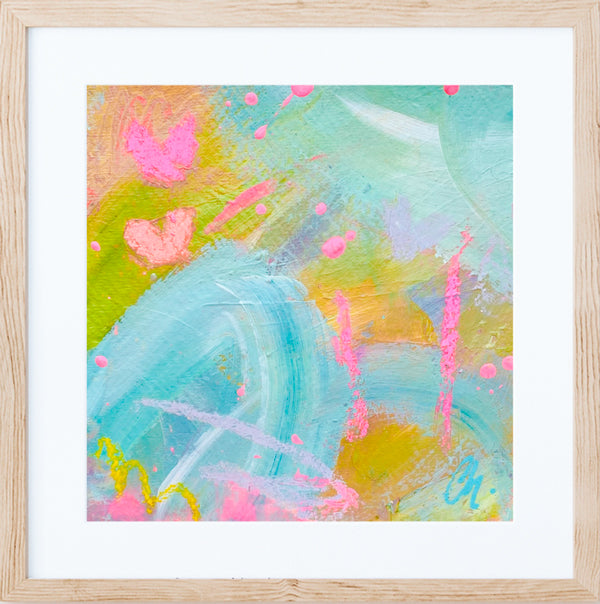 Spiced Apple Cake with Peppermint Frosting | Abstract Painting on Paper