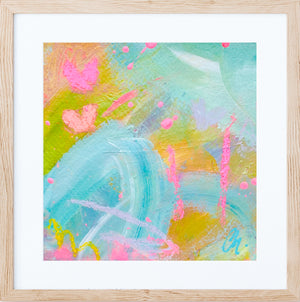 Spiced Apple Cake with Peppermint Frosting | Abstract Painting on Paper