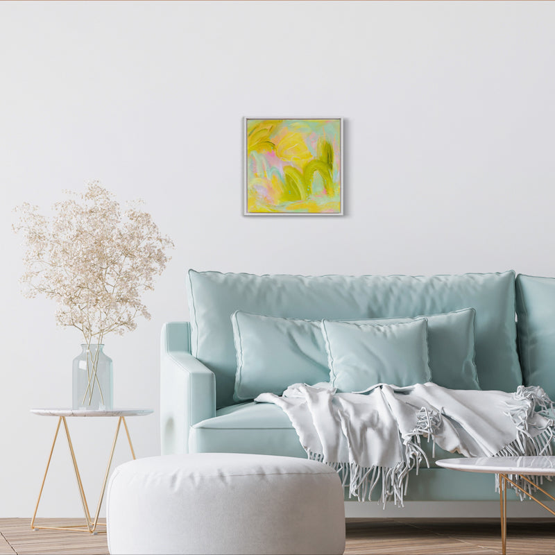 Zesty Mai Tai with Lemon Meringue Tart | Framed Acrylic Painting on Canvas