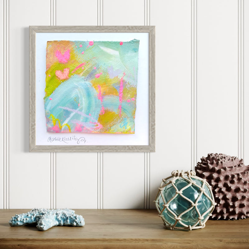 Spiced Apple Cake with Peppermint Frosting | Abstract Painting on Paper