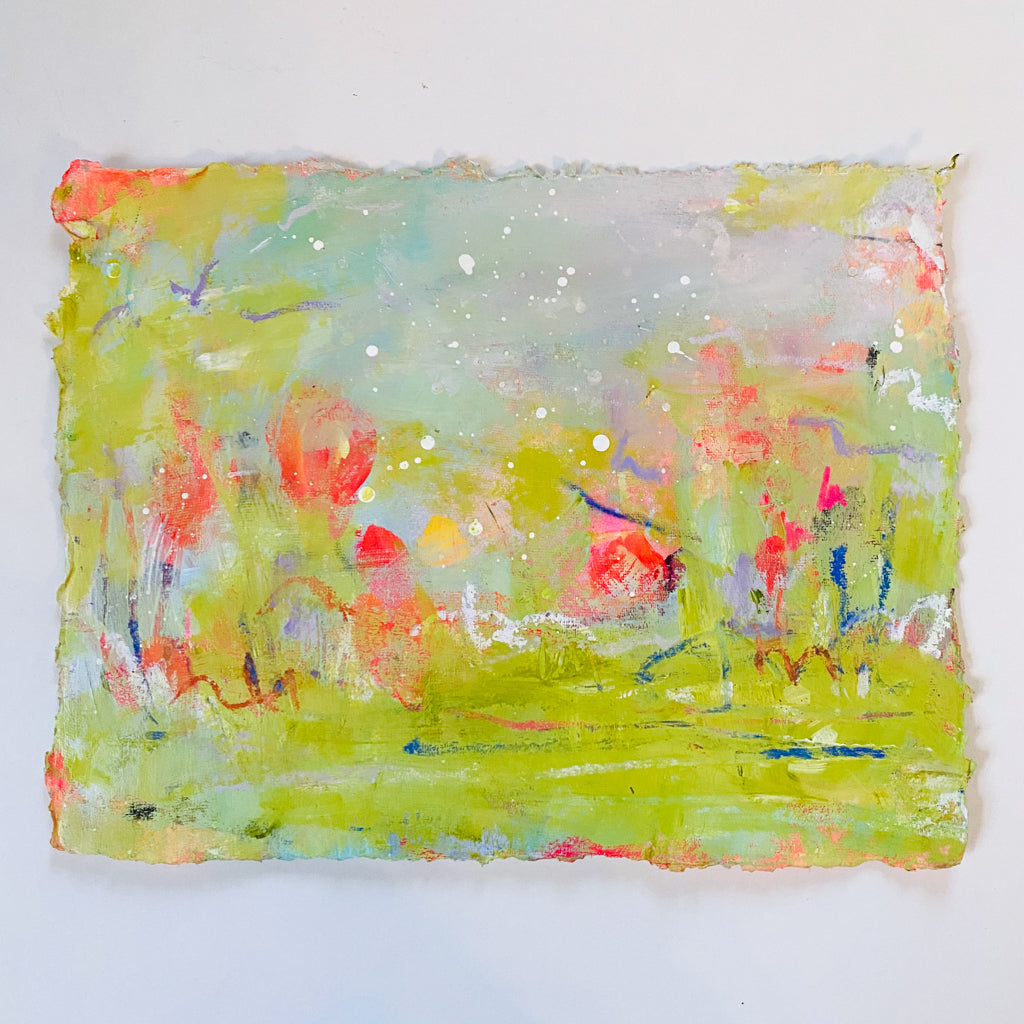 Still Moments | Framed Floral Abstract on Watercolour Paper