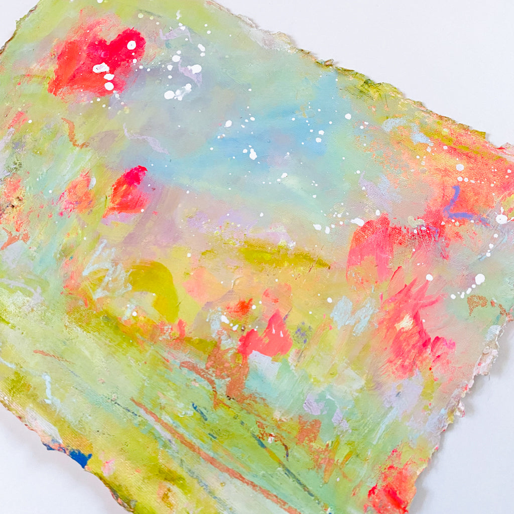 Whispers of Spring | Framed Floral Abstract on Watercolour Paper