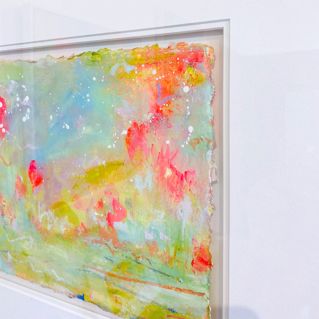 Whispers of Spring | Framed Floral Abstract on Watercolour Paper