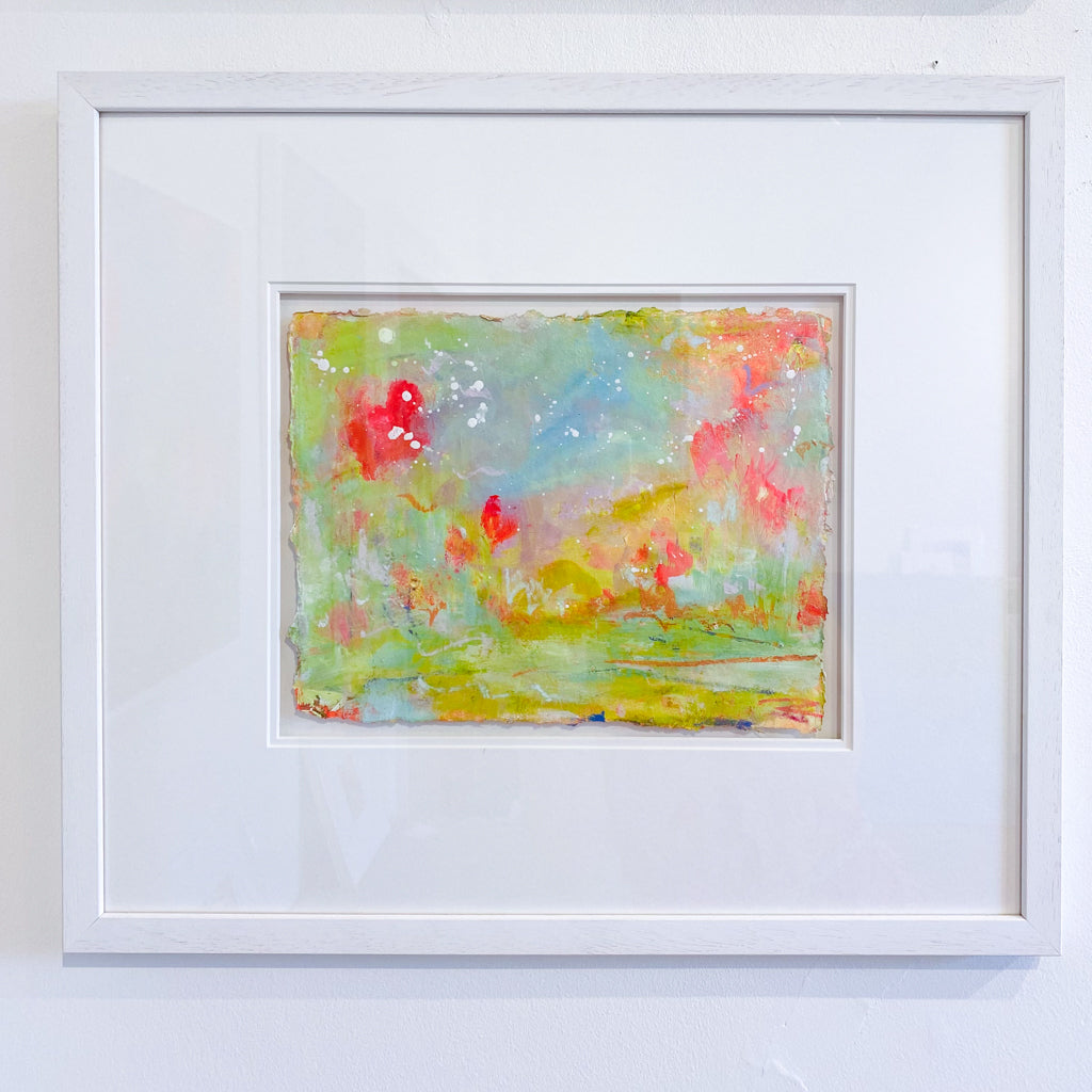 Whispers of Spring | Framed Floral Abstract on Watercolour Paper