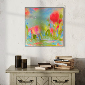 Meadow's Bloom | Framed Acrylic Painting on Canvas