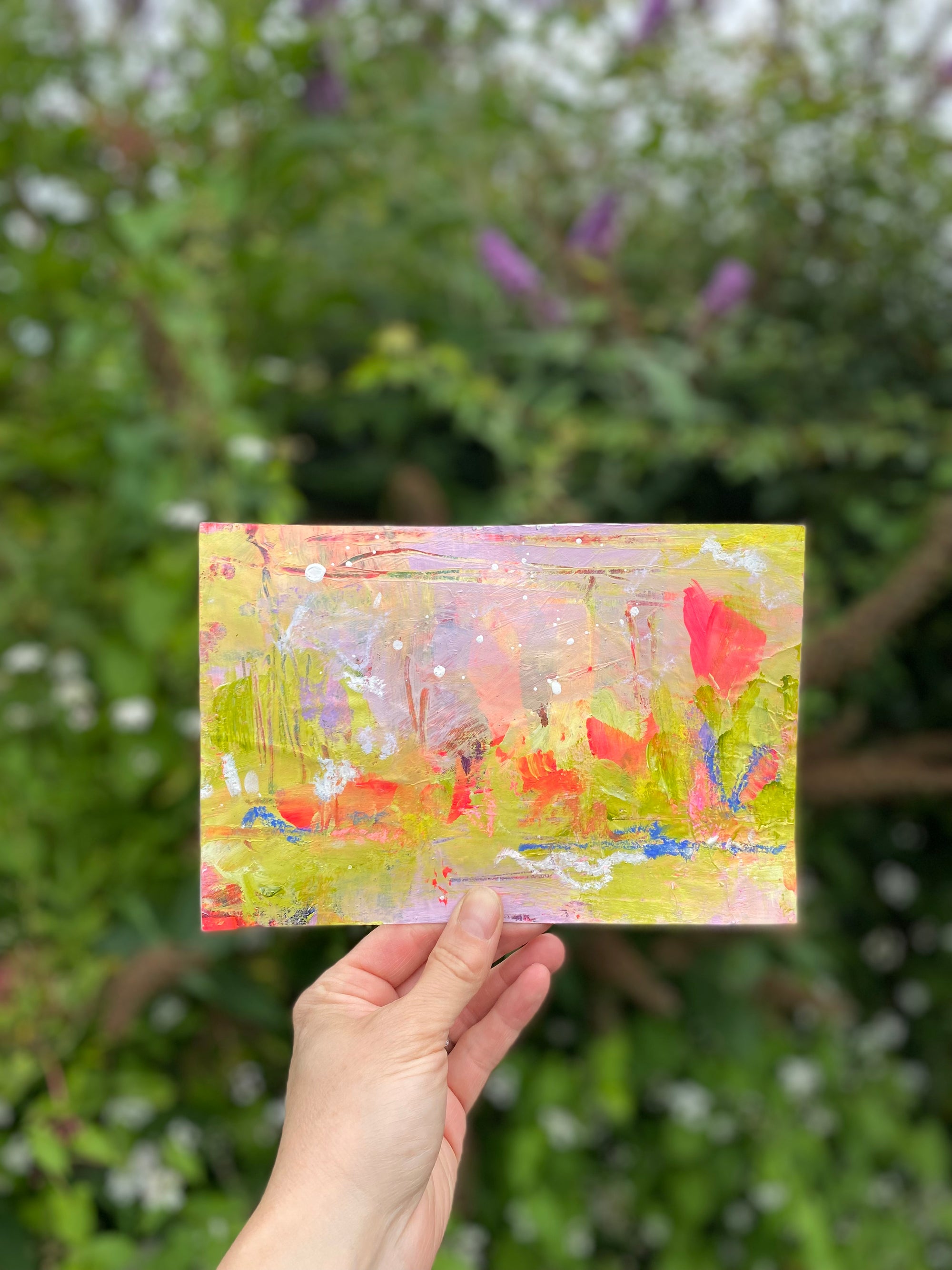 Warm Breeze | Floral Abstract on Watercolour Paper