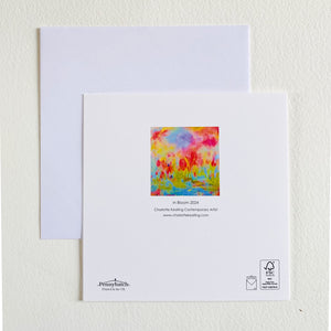 Card In Bloom | Floral Abstract Blank Greetings Card